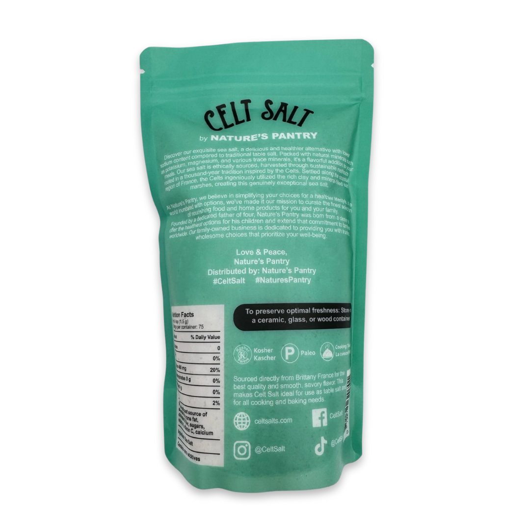 Celtic Sea Salt, Coarse Light Grey- 1 lb(16 oz) Resealable Bag