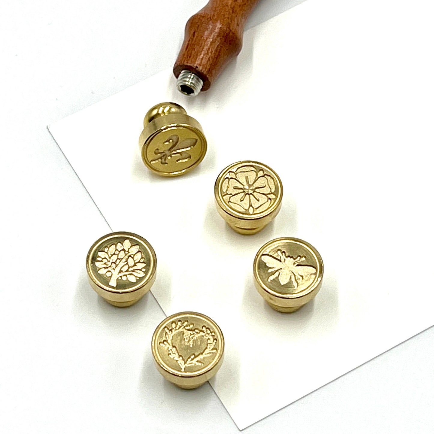 Brass Wax Seal Dies -popular symbols- no handle: Botanical