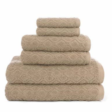 Kingsboro 6 Piece Luxury Towel Set: Green / 100% Cotton / 610