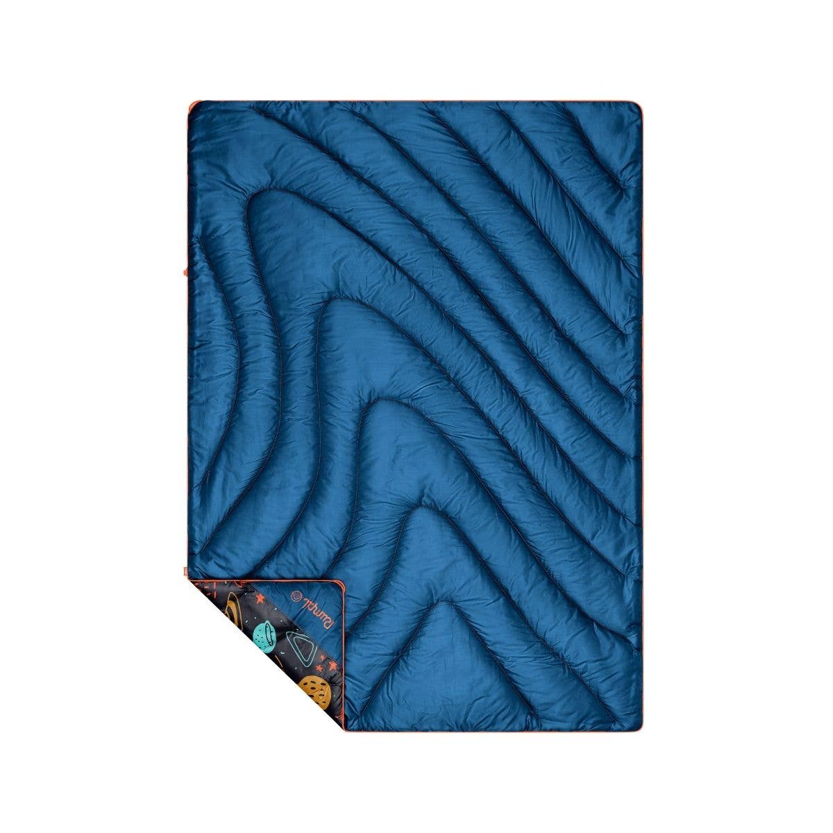 Original Puffy Throw Blanket - Bedtime Space Doodles: Compact Throw