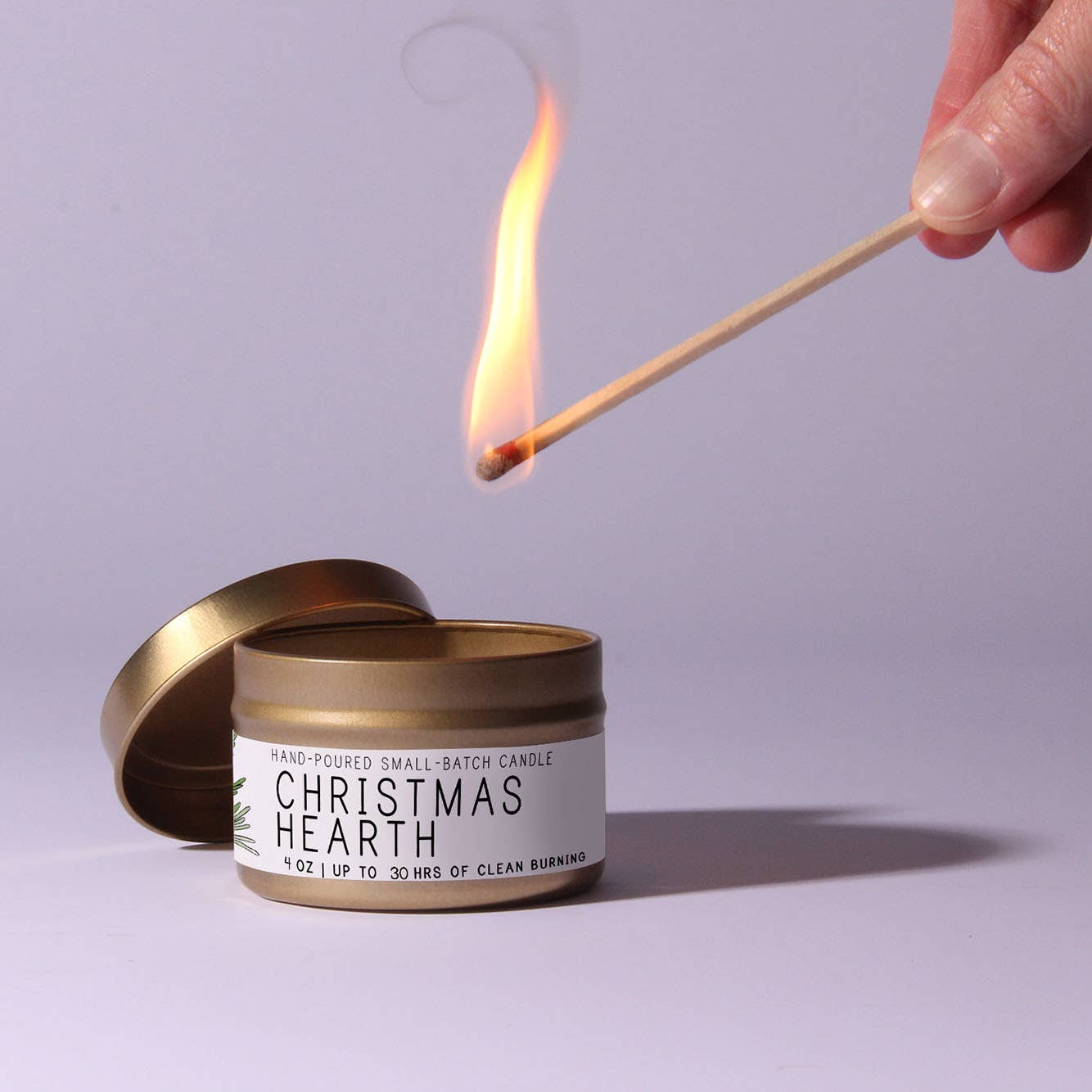 Christmas Hearth - Just Bee Candles: 13 oz (up to 60 hrs of clean burning)