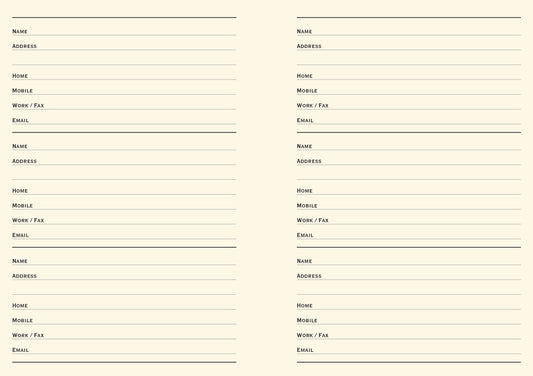 Old World Large Address Book