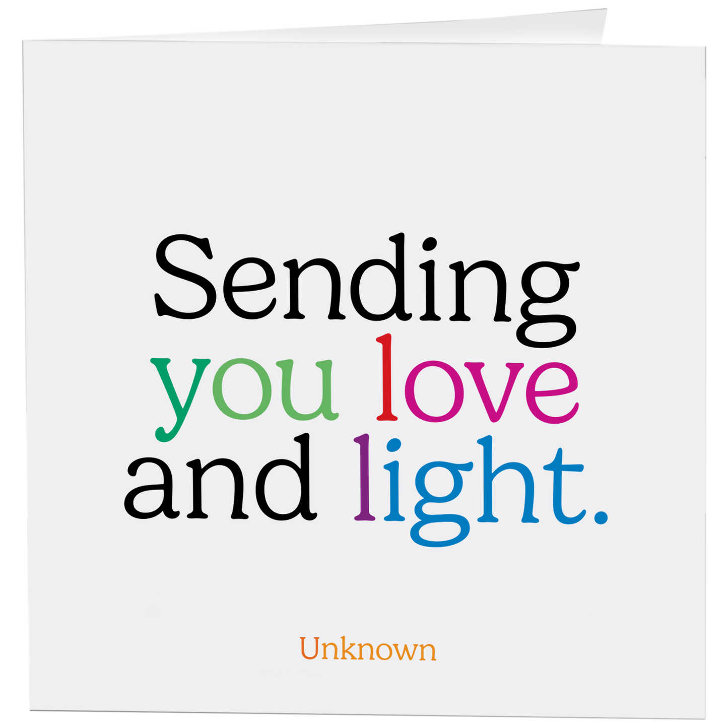 Cards - D373 - Sending Love & Light - Sympathy (Unknown)