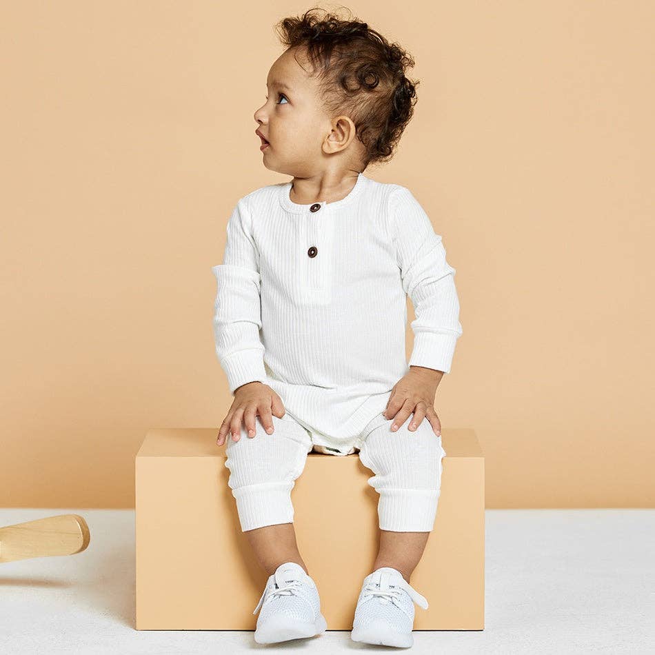 Baby Boy / Girl Cotton Knitted Style  Cardigan Jumpsuit: Gray / 6-9 Months