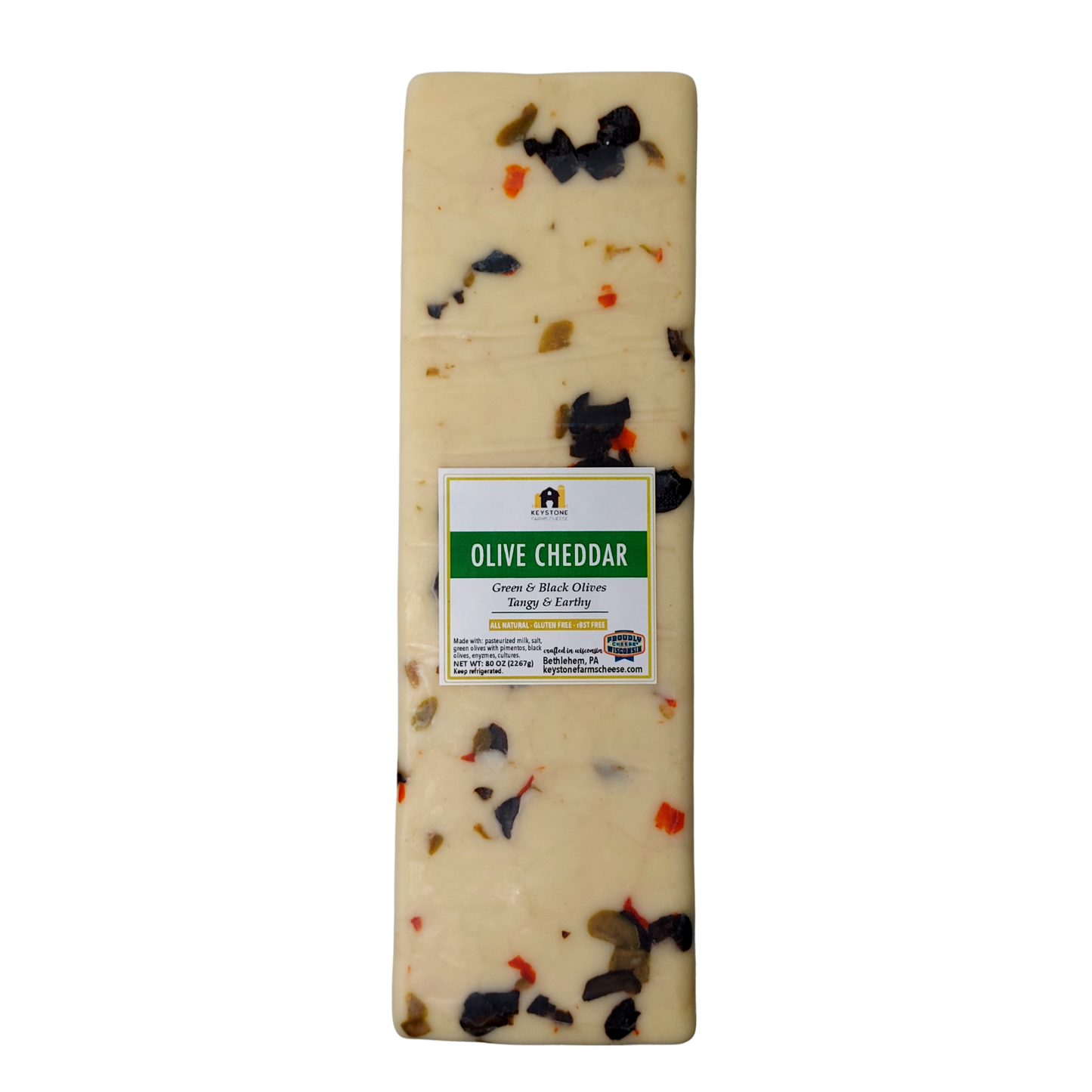 Olive White Cheddar - 5 lb.