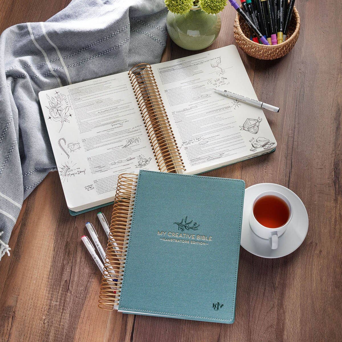 KJV My Creative Bible HC, Teal Linen