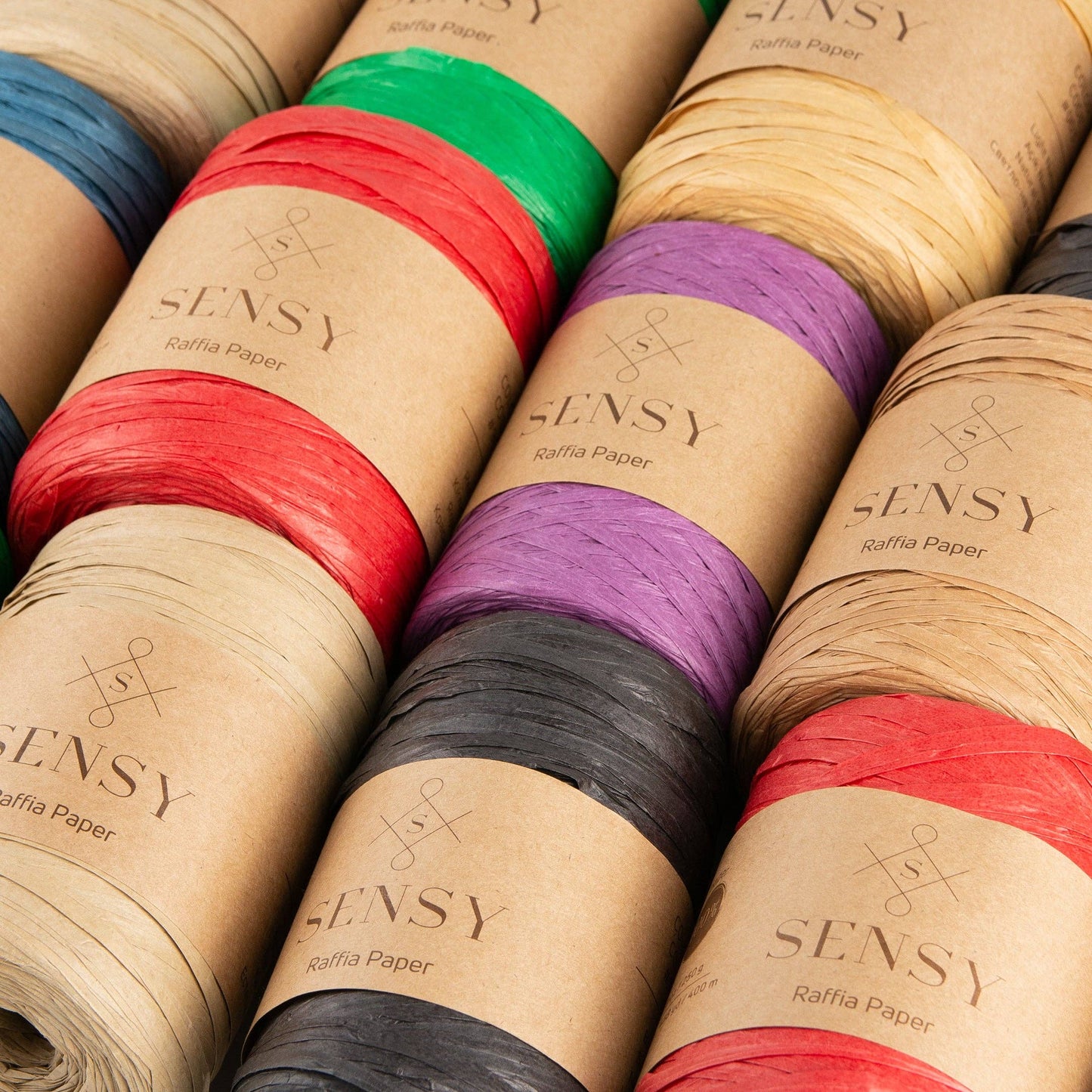 Sensy Premium 438 yards %100 Paper Raffia Paper: Natural