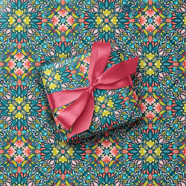 Classic Designs Gift Wrapping Paper: Mosaic Tile / 1 Pack / 24"x85'