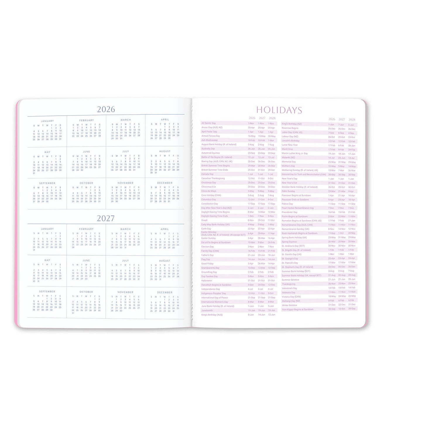 2027 Cabana Stripes Just Right Monthly Planner