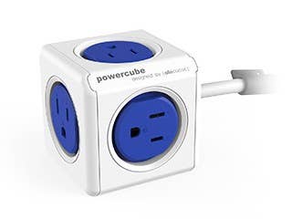 PowerCube Extended - 5 Outlets Surge Protector 5ft Cord: Red