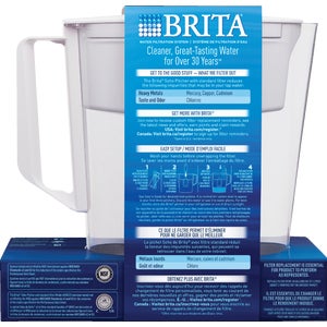 Water Filter Pitcher Brita White 6-Cup Water Filter Pitcher