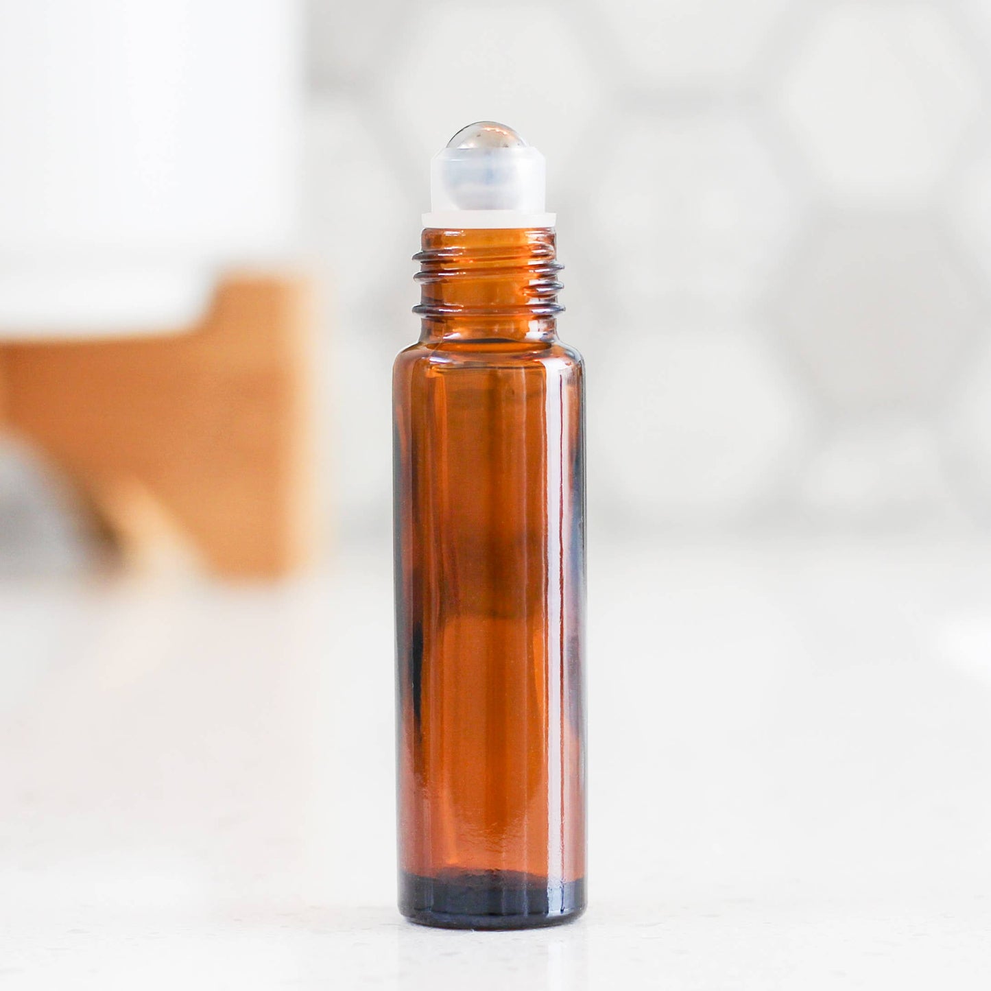 10ml Empty Amber Glass Roller Bottle