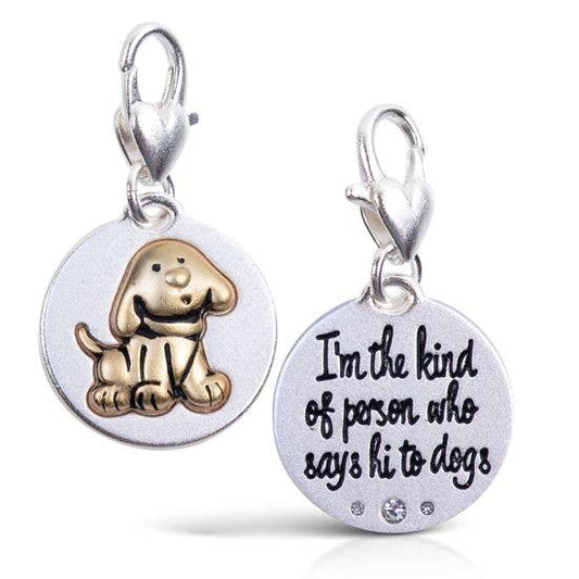 Hi, Puppy! “pet”- Silver 2-tone Medallion