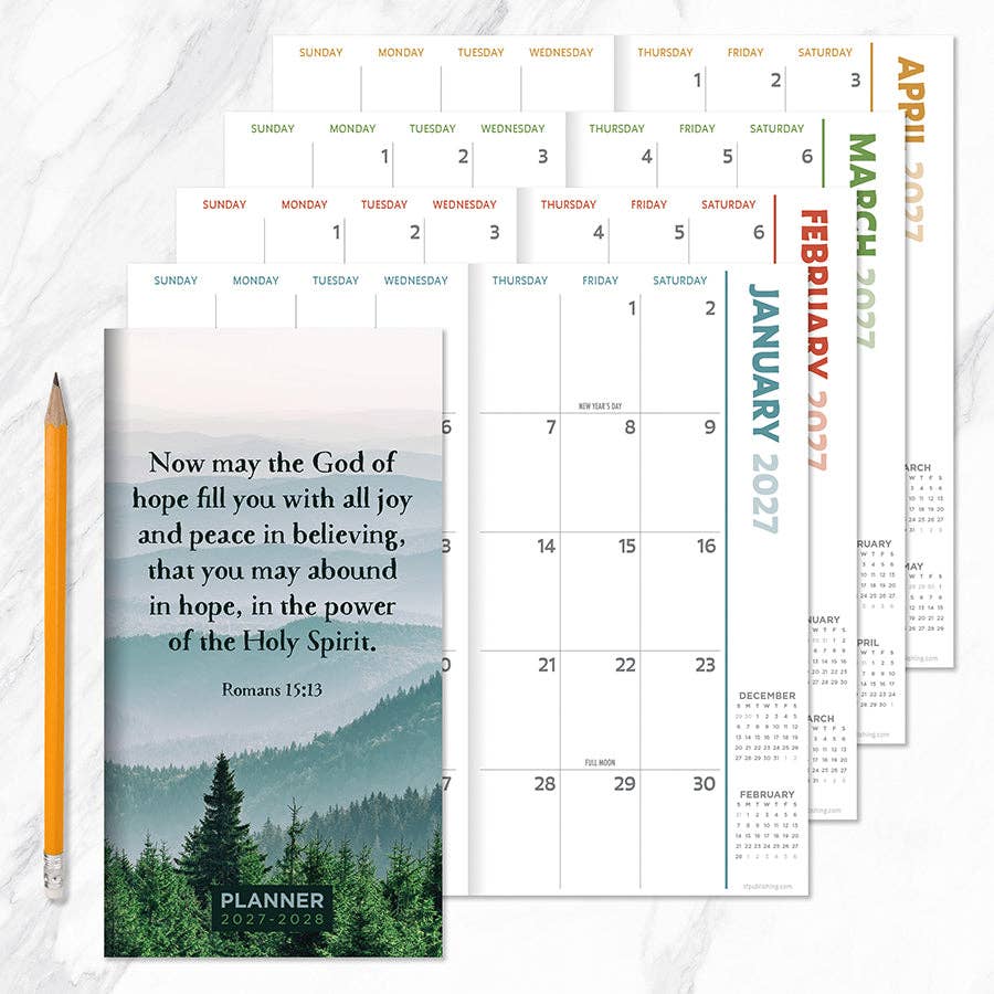 2027-2028 Bible Small Monthly Pocket Planner