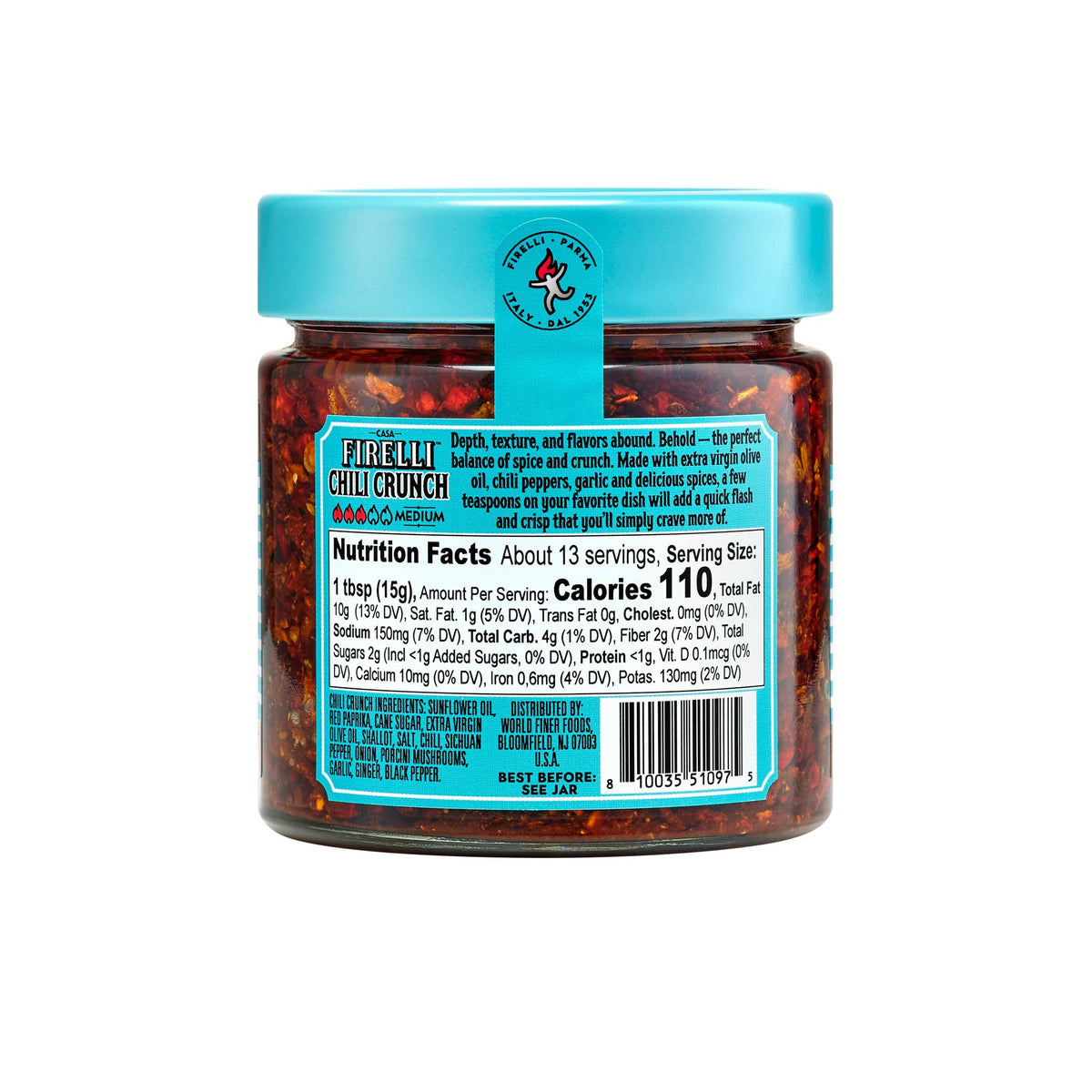 Firelli "CHILI CRUNCH" Italian Chili Oil – 7oz