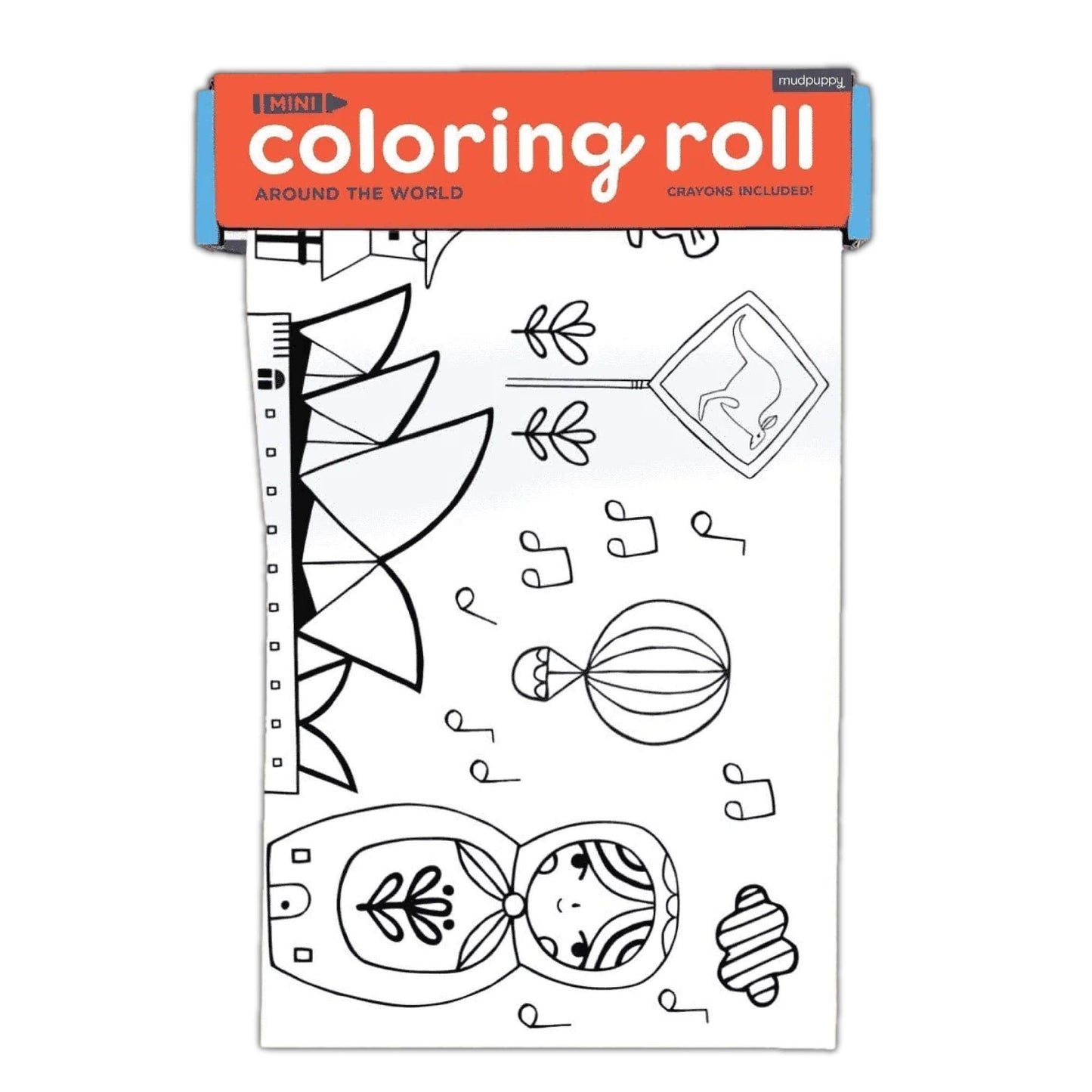 Around the World Mini Coloring Roll
