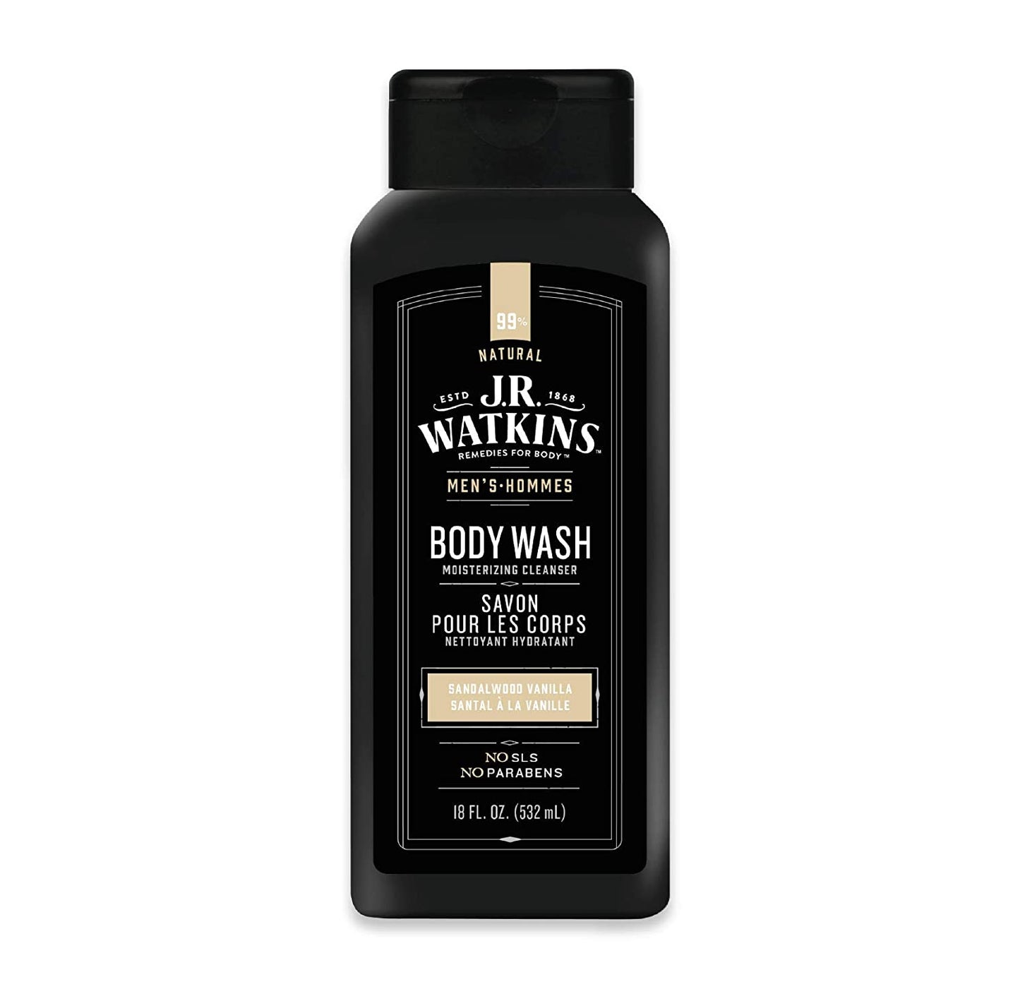 MENS BODY WASH JR WATKINS SANDALWOOD VANILLA