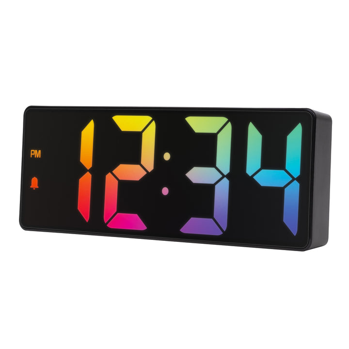 Gradient Digital Alarm Clock with Indoor Temp
