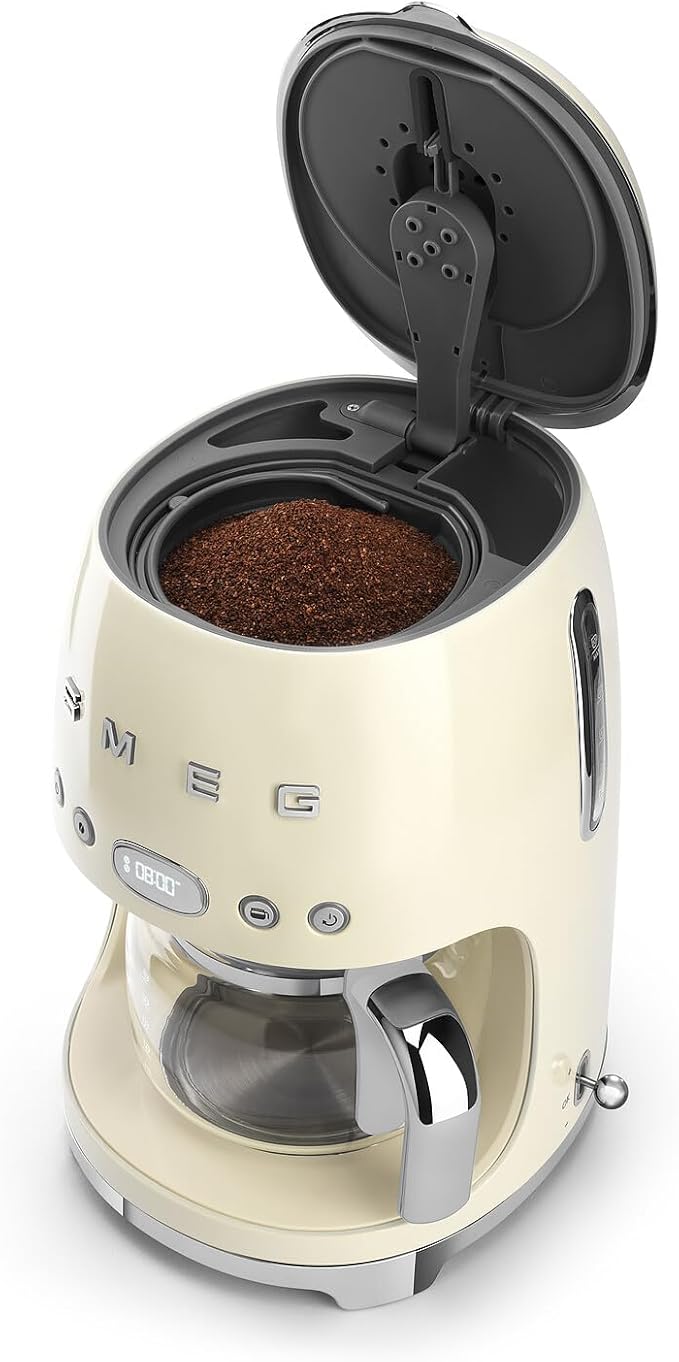 Smeg 50's Retro Style 10 Cup Drip Coffee Machine - Cream