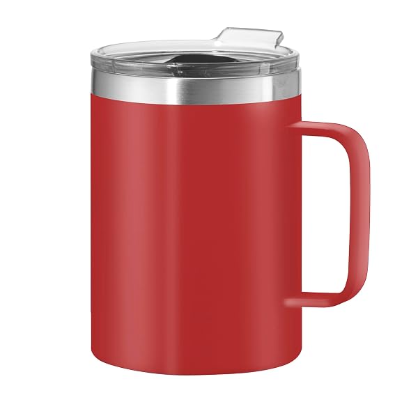 Oggi Thermomug Insulated Double Walled Mug with Lid - Red