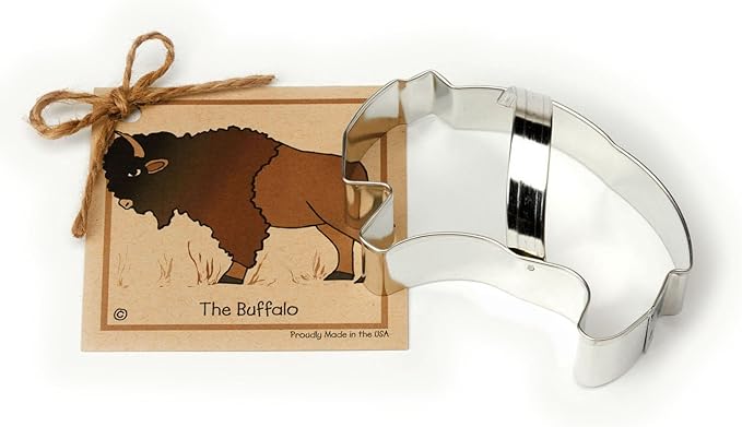 Ann Clark Cookie Cutters Buffalo Cookie Cutter, 4.8" with Recipe Card