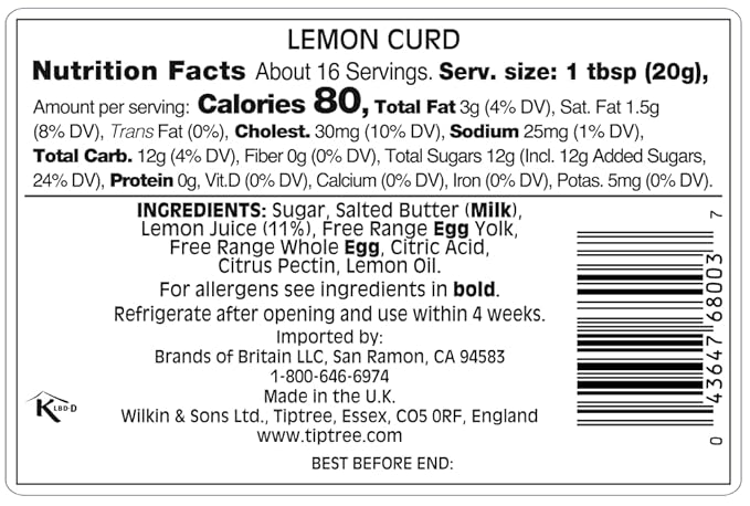 Tiptree Lemon Curd 11 0z