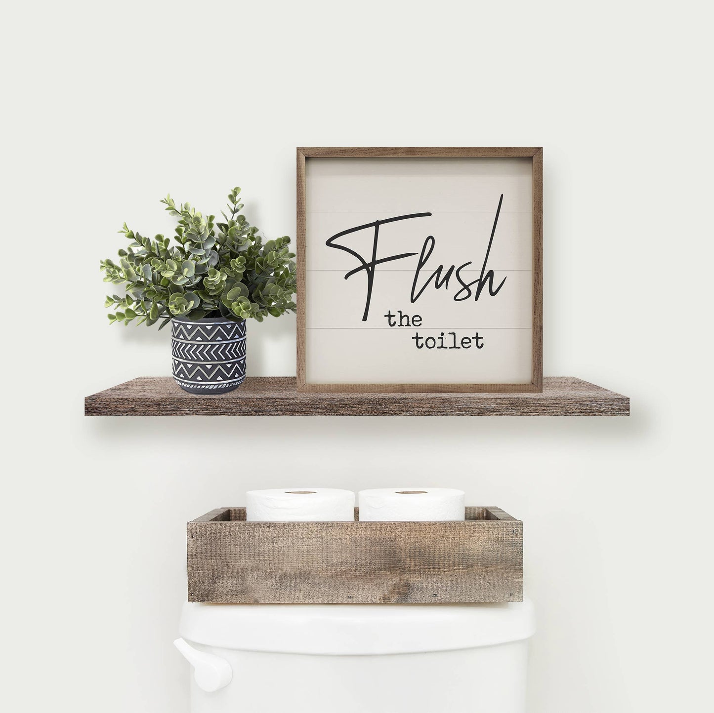 Series Flush The Toilet White: 4 x 4 x 1