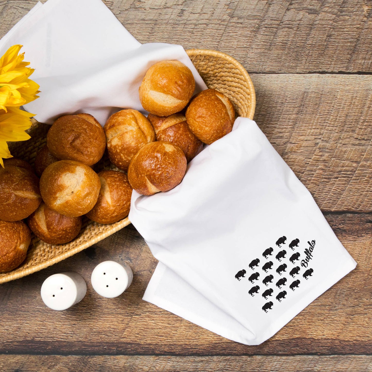 ORGANIC TEA TOWEL Pattern, Buffalo: Organic Tea Towel