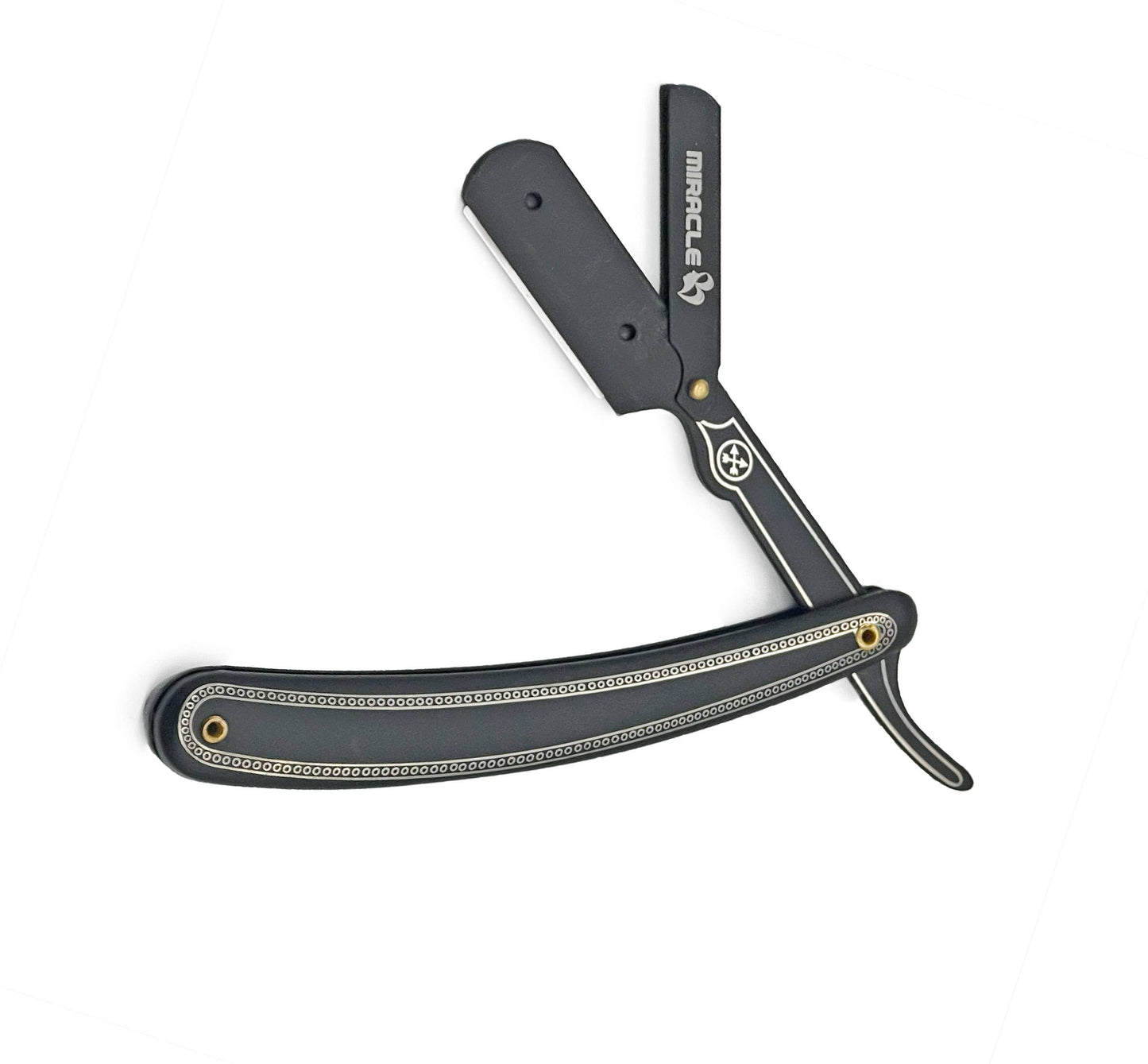 Straight Razor - Barber Razor with Black Fancy Wooden Handle
