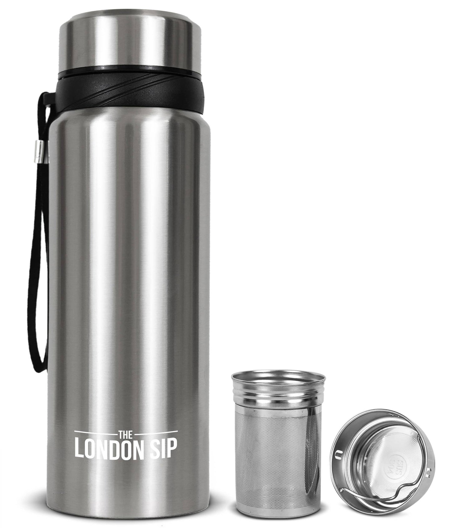 London Sip Tea Infuser Bottle 25oz: Safari Beige