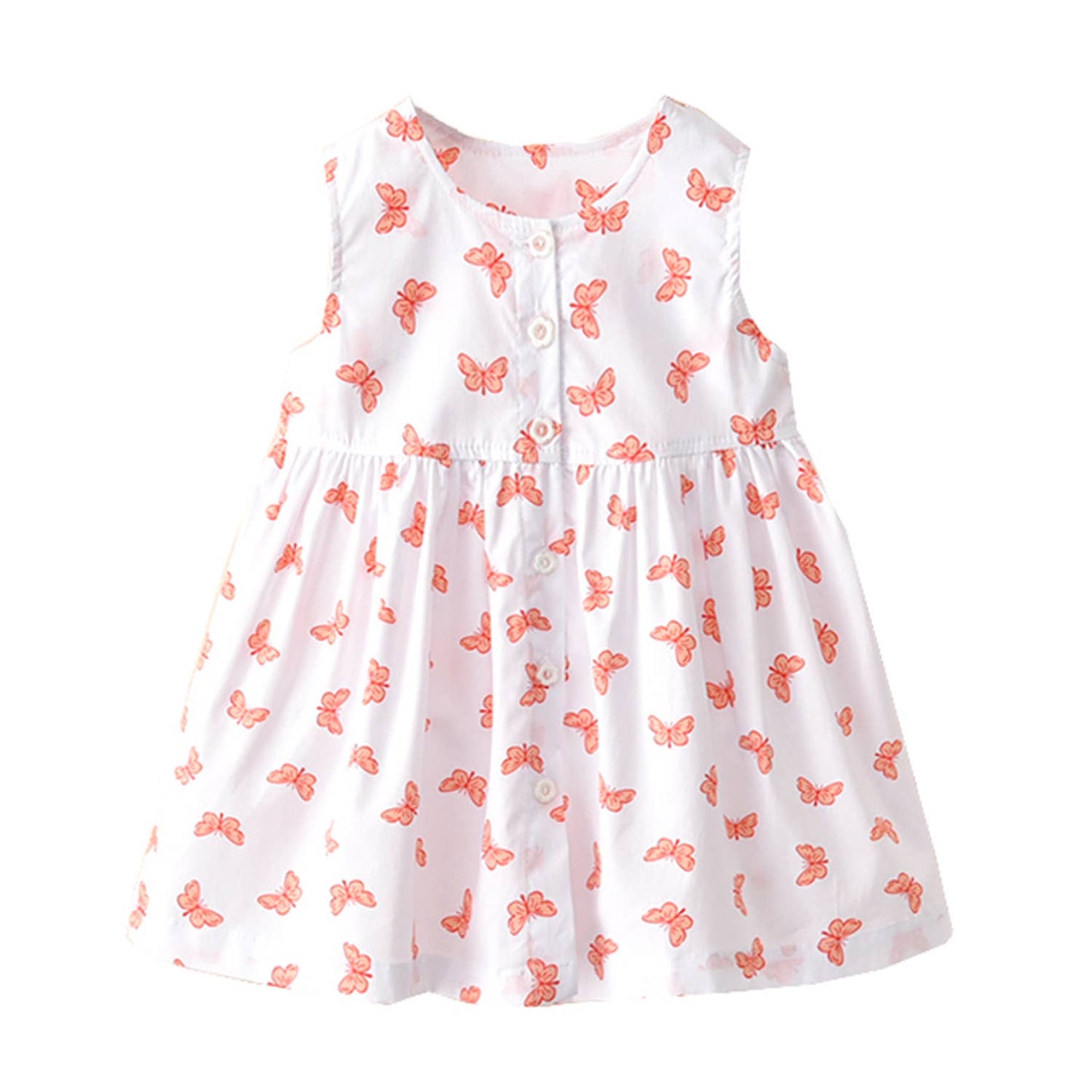 Butterfly Plaid A-line Little Girl Dress: 2-3T