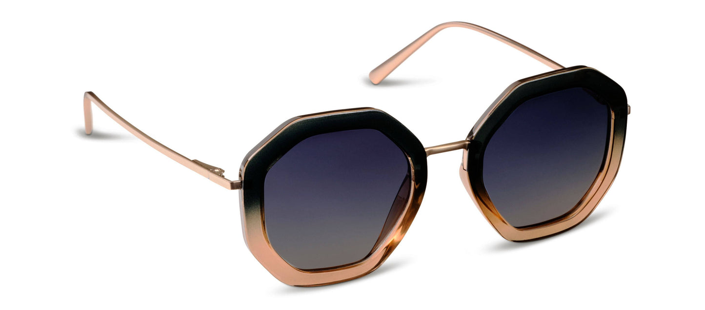 Solana (Sunglasses): Black/Tan / No Correction