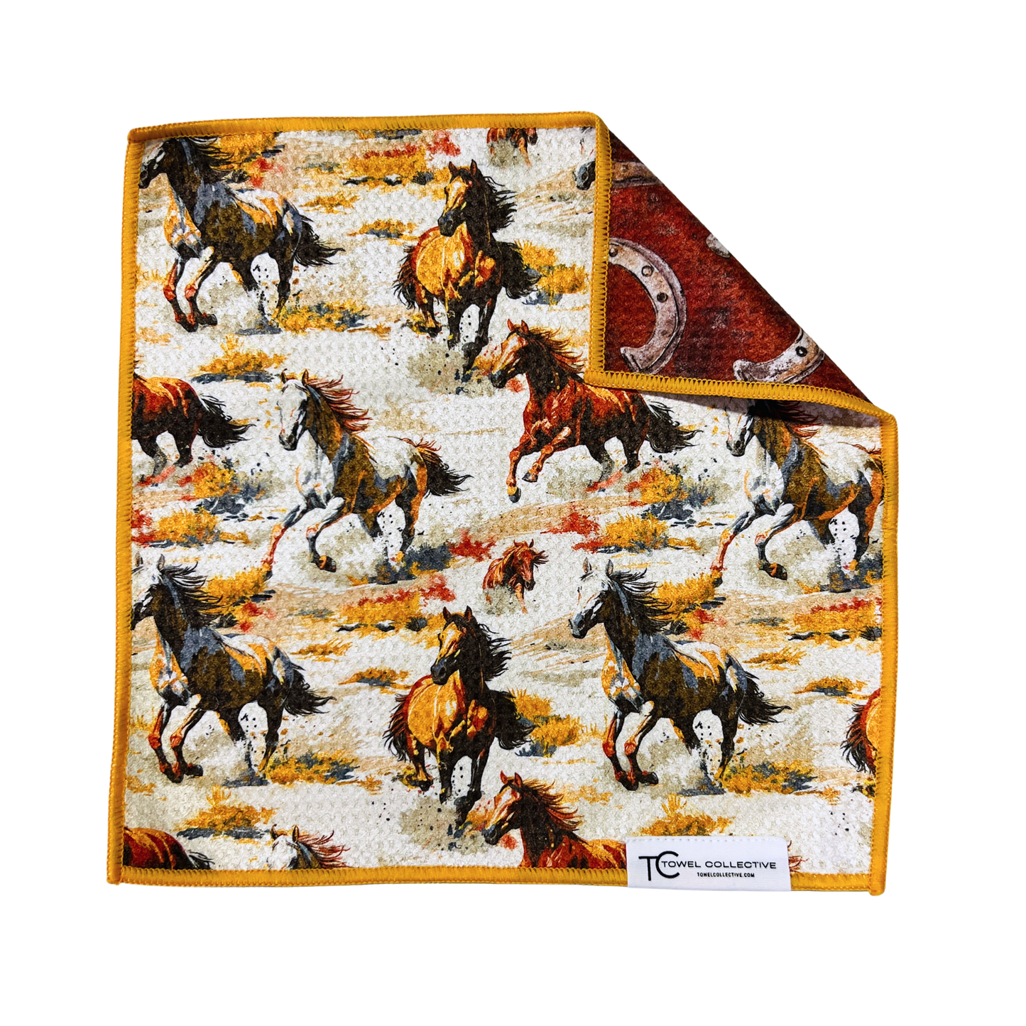 Horse Country | Waffle Weave Microfiber Towels Kitchen & Bath: Hand Towel