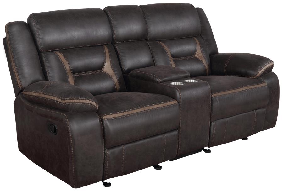Greer Upholstered Tufted Back Motion Loveseat