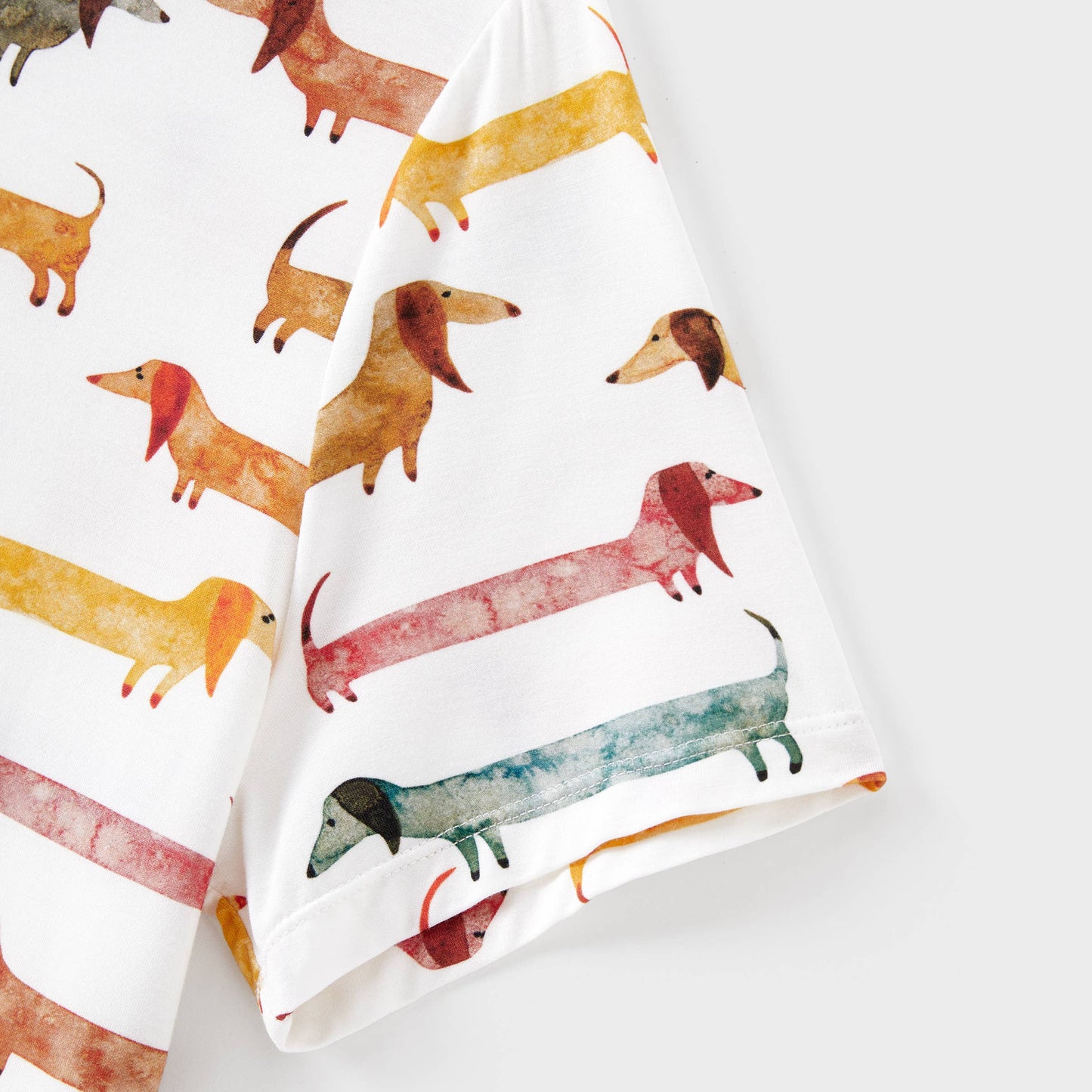 Family Matching Animal-patterned Short-sleeve Pajamas Set: Multi-color / Kids: 6 Years
