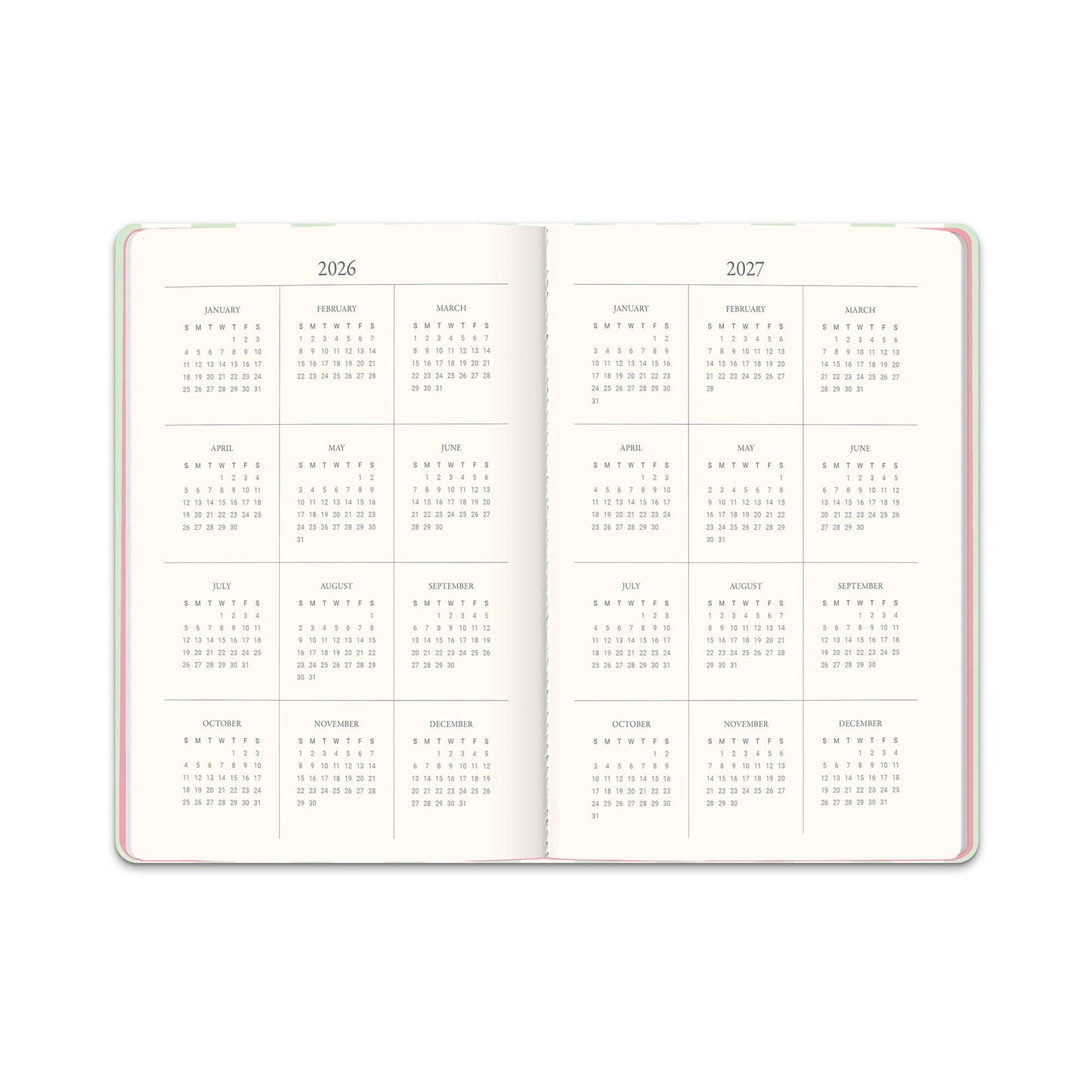 2027 Cabana Blooms Medium Casebound Planner