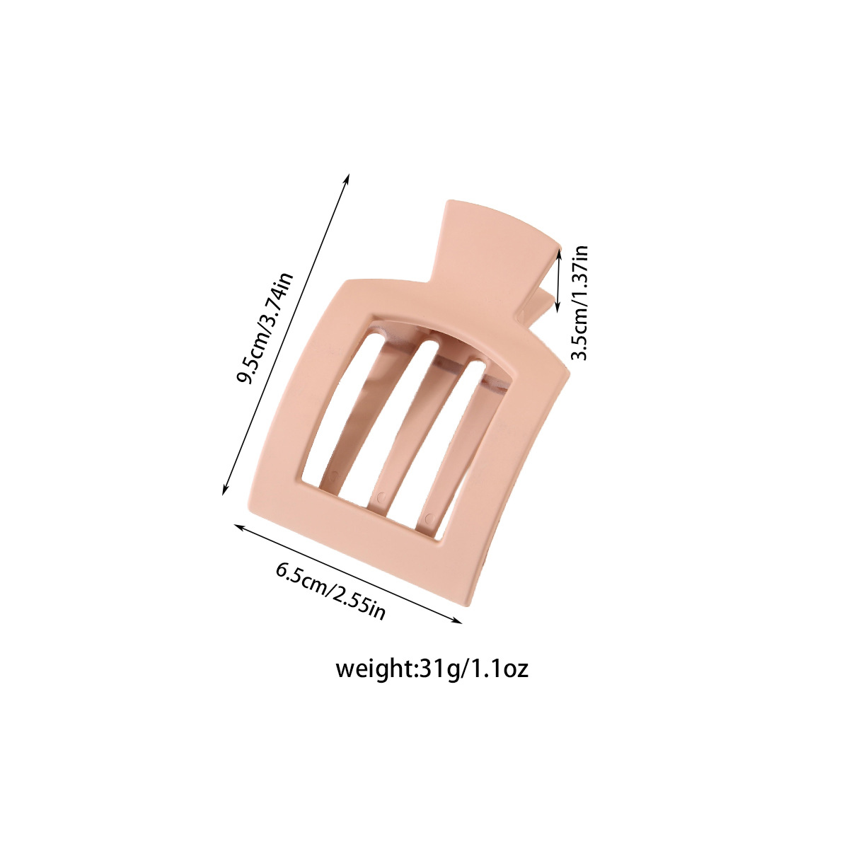 PC Square Hair Clip – Elegant Updo Claw_CWAHA6517: TYPE1 / (OS) 1
