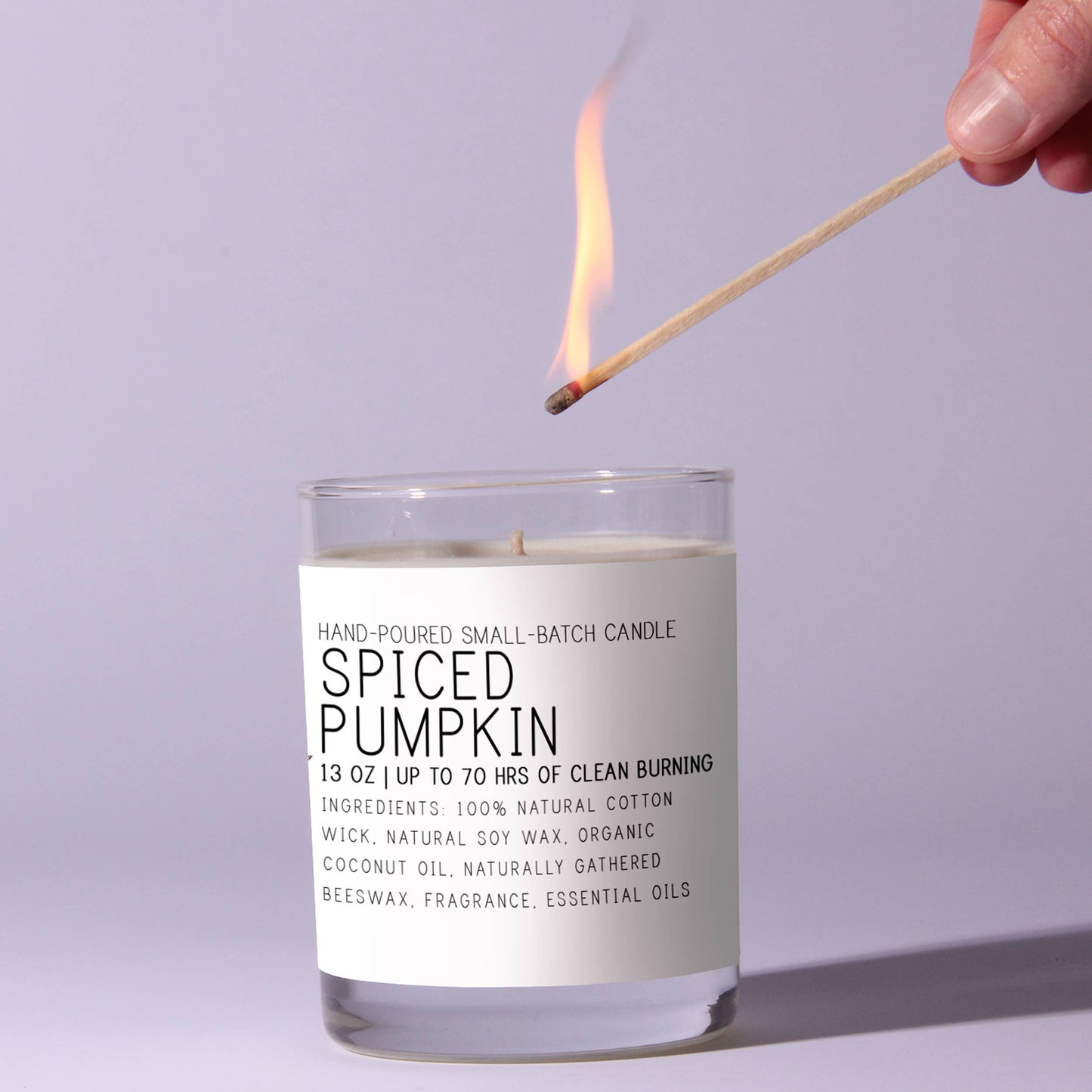 Spiced Pumpkin - Just Bee Candles: 13 oz (up to 70 hrs of clean burning)