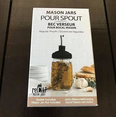 Mason Jar Pour Spout Lid, by reCAP®  - Sidekick of 16: Black