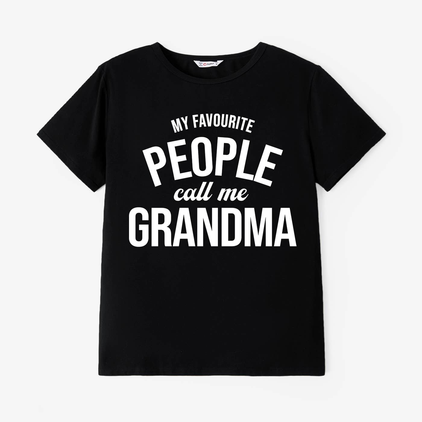 Mother's Day Grandma and Me Short Sleeves Slogan Print Tops: Black / Girl: 2 Years