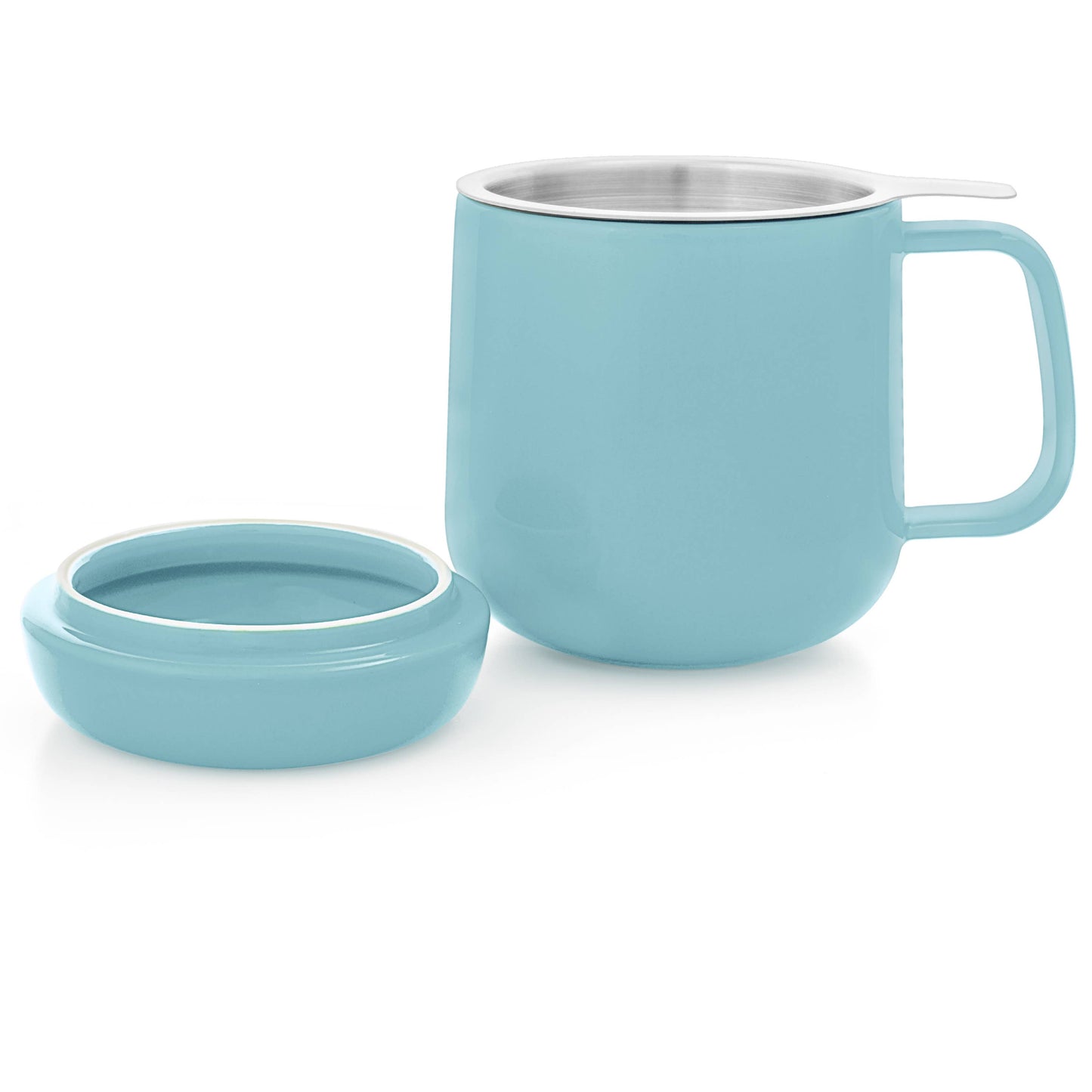 Sumo Porcelain Matte Finish Mug Cup With Infuser 15oz: Black