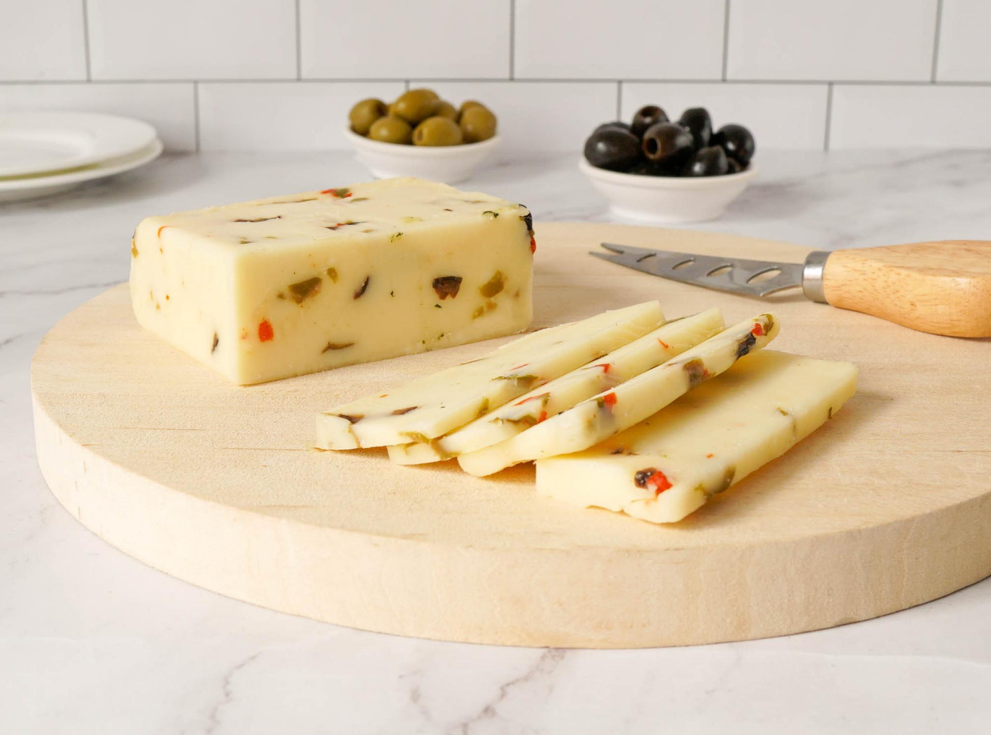Olive White Cheddar - 5 lb.