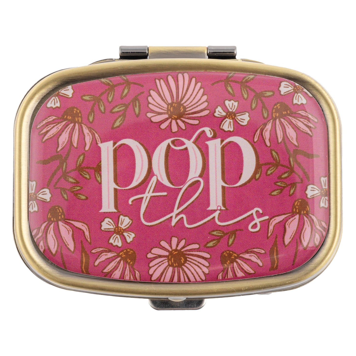 Small Metal Pill Case: Don't Panic