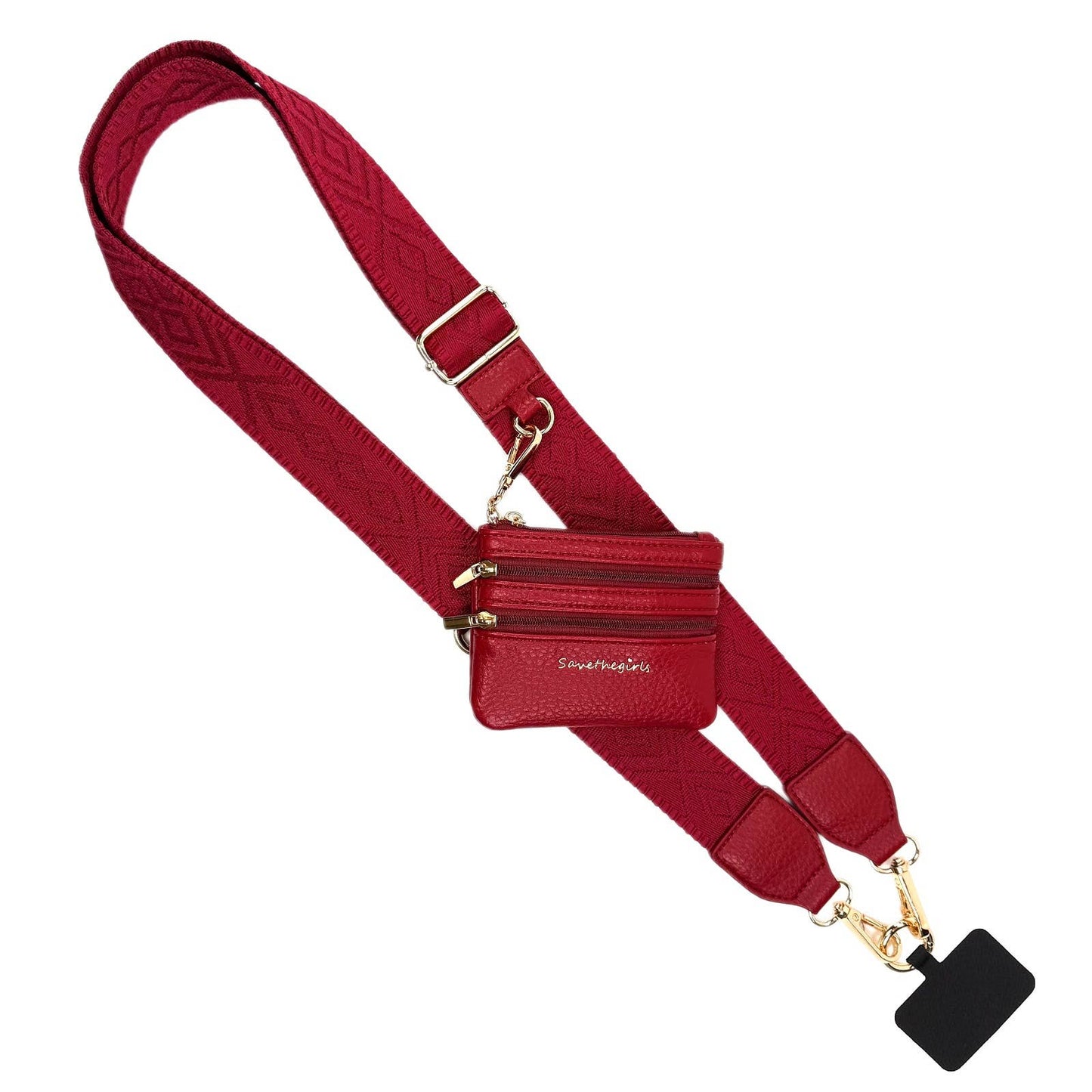 Clip & Go Strap with Zippered Pouch Classic: Black