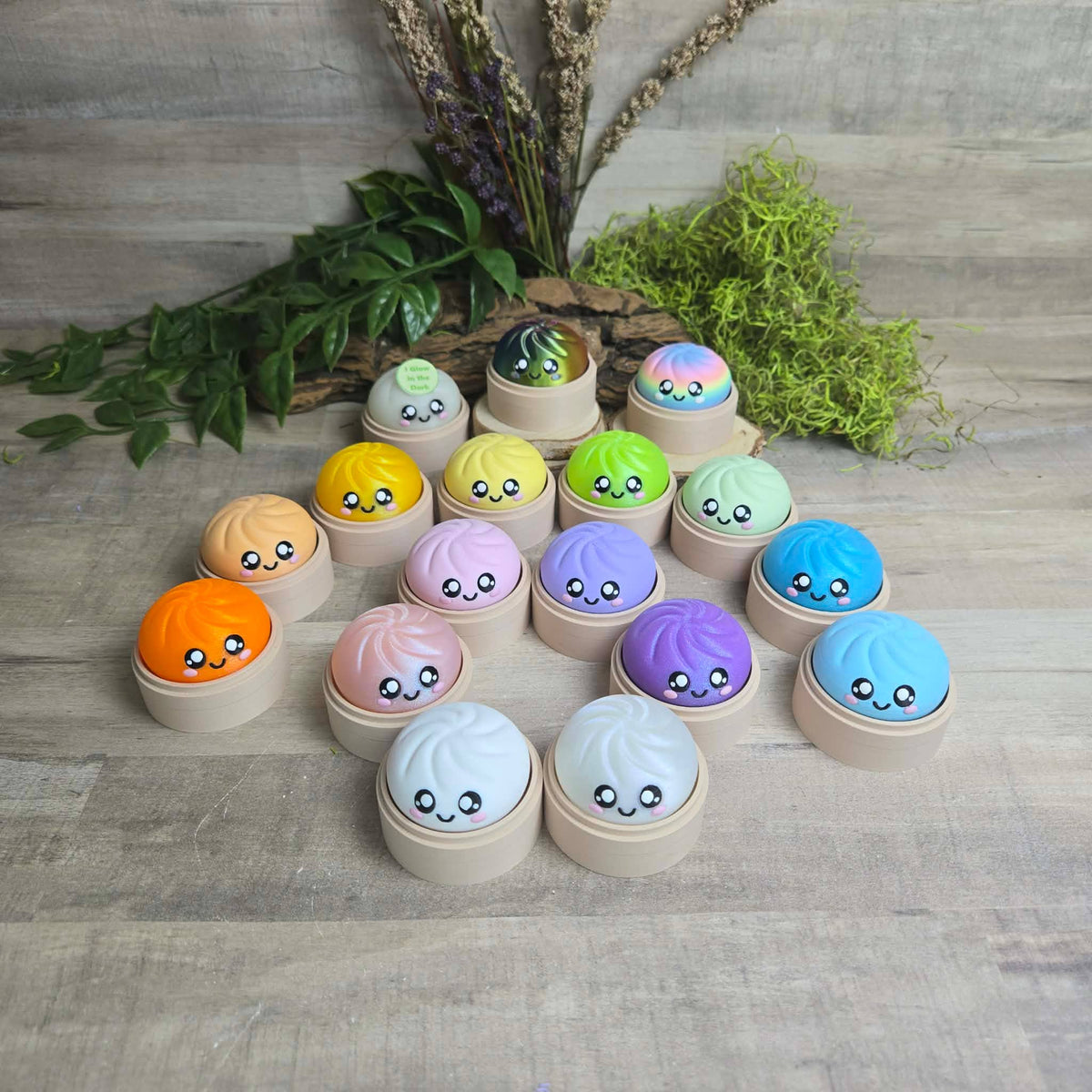 8 New Colors! - Mystery Dumpling Clicker Fidget Toy: First Dumpling Order (Free Display) / 24 Pack (minimum) / Default Colors (All Colors Shown)