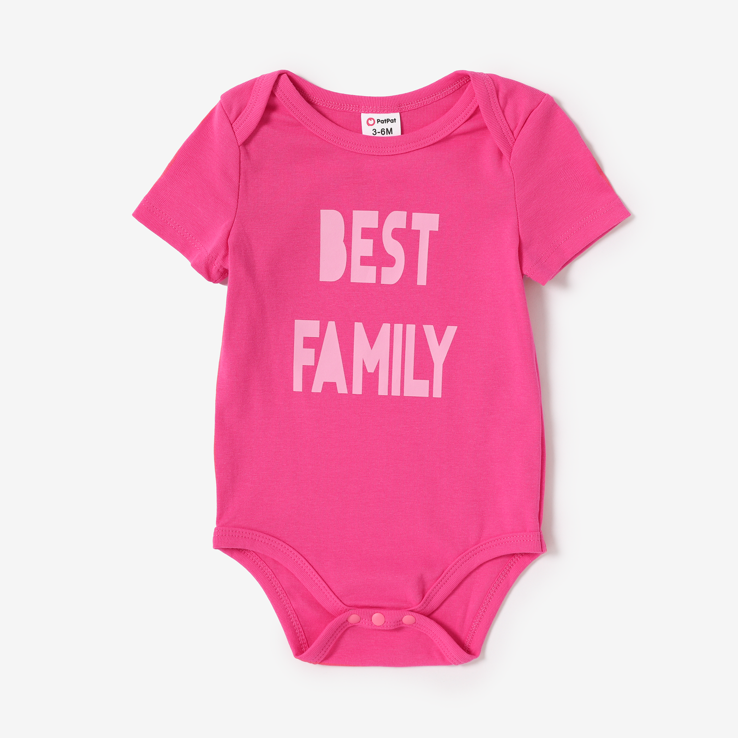 Baby Girl Letter Print Romper: Roseo / 9-12 Months