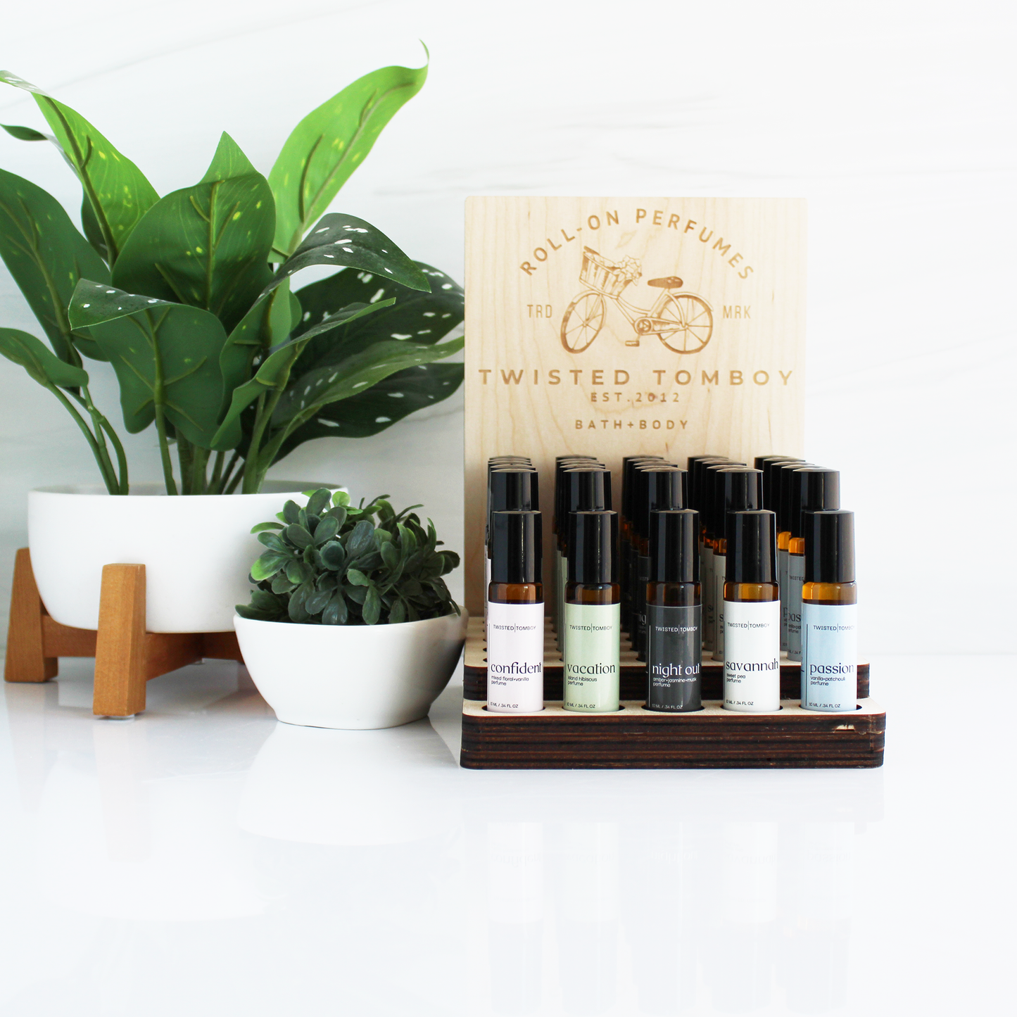 Perfume Countertop Display (25 Roll-On Perfumes W/Testers)