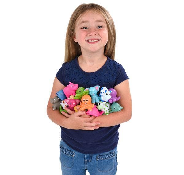 2" RUBBER ANIMAL MIX 72PCS/UNIT LLB kids toys