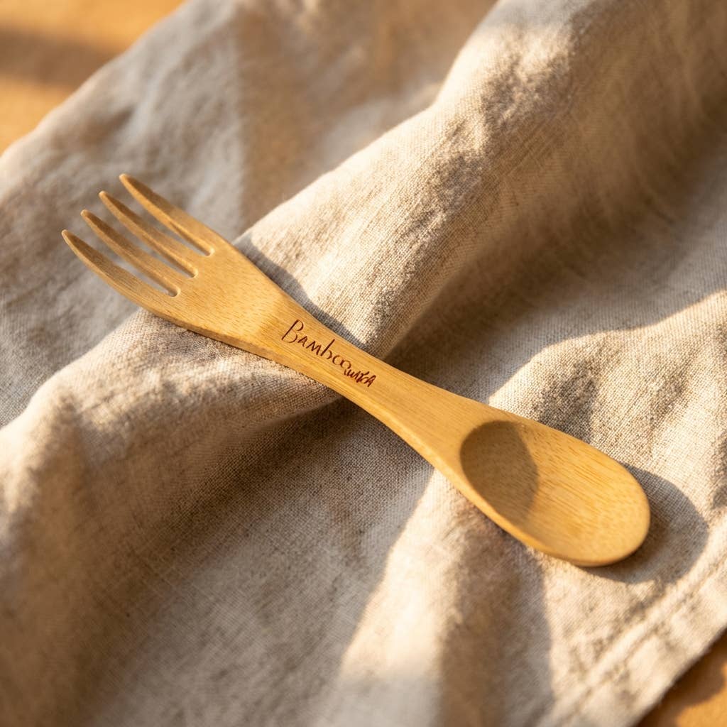 Large Bamboo Spork Utensil | Faire Market Bestseller