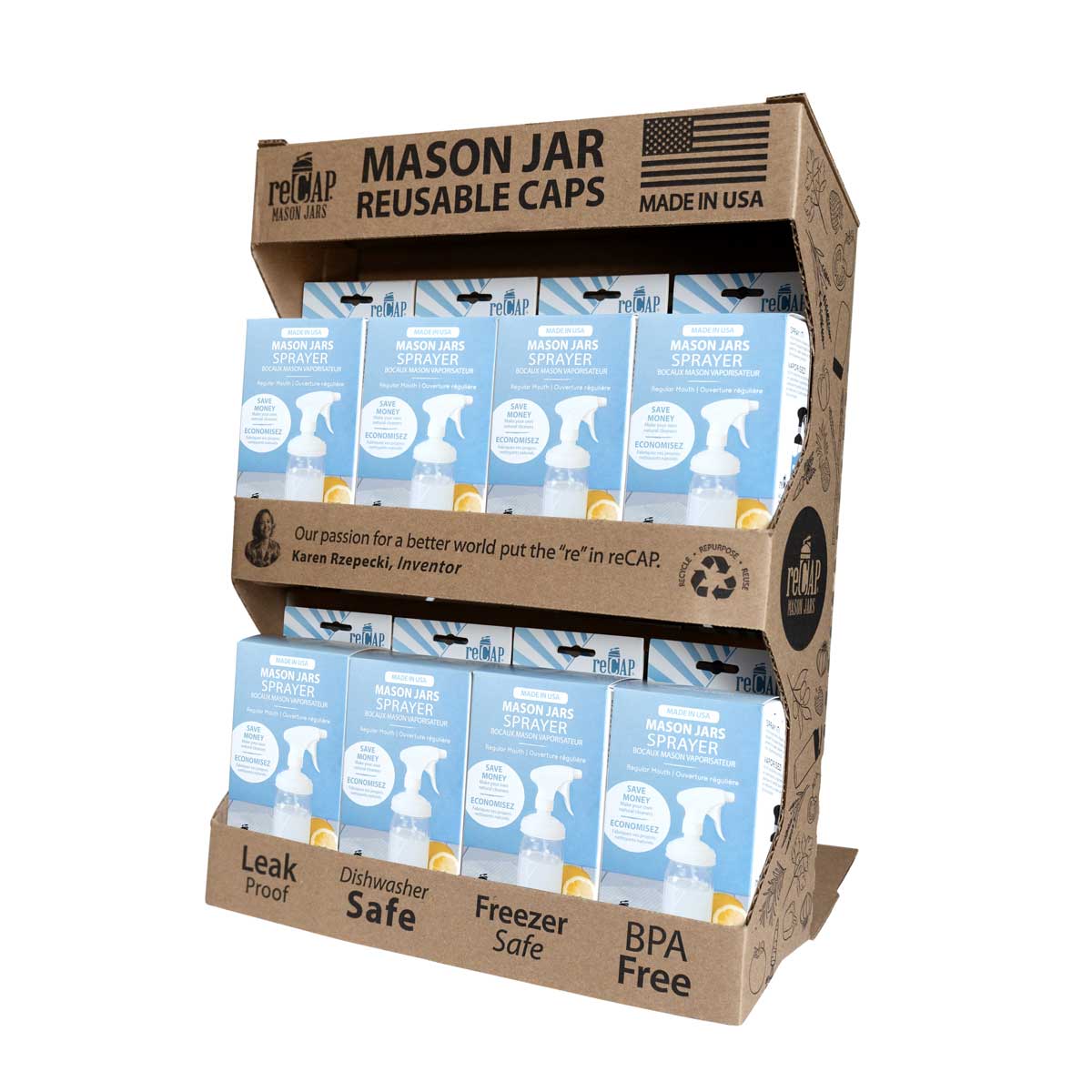Mason Jar Sprayer Lid, by reCAP® - Sidekick of 16: Black